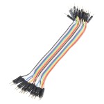 Jumper Wires - Connected 15cm (M/M, 20 pack)