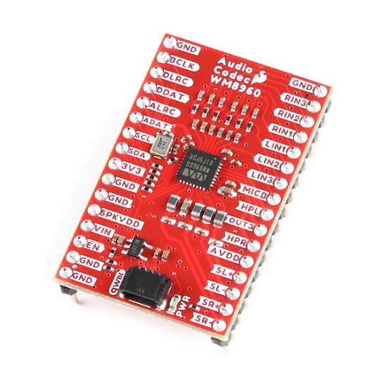 SparkFun Audio Codec Breakout - WM8960 with Headers (Qwiic)