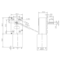 Turbo Metal Gear Worm Motor (6V 40RPM 10kg/cm)