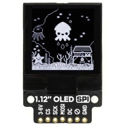 1.12" Mono OLED (128x128, white/black) Breakout (SPI)
