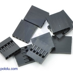 0.1" (2.54mm) Crimp Connector Housing: 1x5-Pin 10-Pack