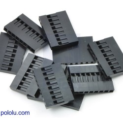 0.1" (2.54mm) Crimp Connector Housing: 1x8-Pin 10-Pack