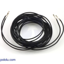 Wires with Pre-Crimped Terminals 2-Pack F-F 60" Black (150cm)