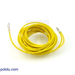 Wires with Pre-Crimped Terminals 2-Pack F-F 60" Yellow (150cm)