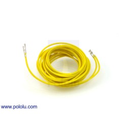 Wires with Pre-Crimped Terminals 2-Pack F-F 60" Yellow (150cm)