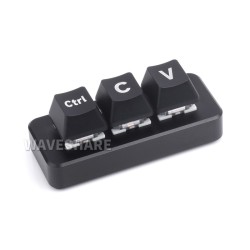 Ctrl C/V Shortcut Keyboard For Programmers, 3-Key Development Board, Adopts RP2040 Microcontroller Chip