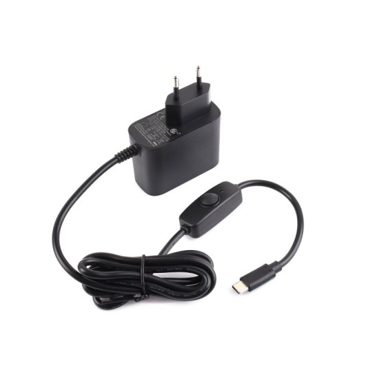 27W USB Type-C Power Supply Type C, PD Power Supply, 1.2m Cable Length, Suitable for Raspberry Pi 5 27W USB Type-C Power Supply Type C, PD Power Supply, 1.2m Cable Length, Suitable for Raspberry Pi 5