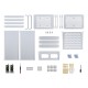 HomeRack 8U Server Cabinet Basic Kit, 10inch All Aluminum Alloy Rack, High Compatibility