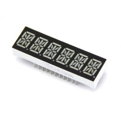 Six Alphanumeric 14 Segment LED - Red