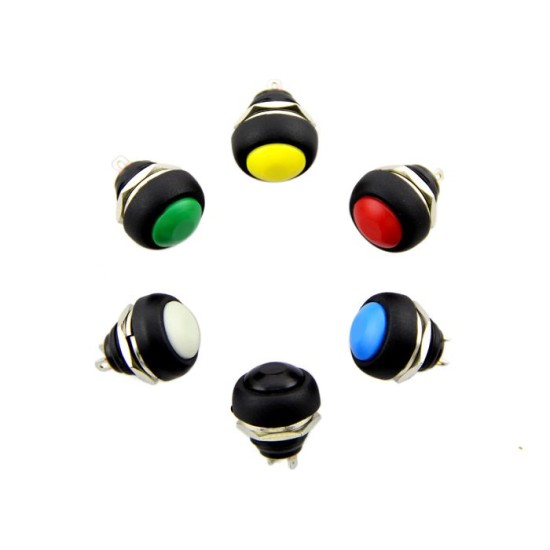 12mm Domed Push Button Pack