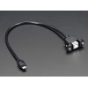 Panel Mount USB Cable - B Female to Micro-B Male