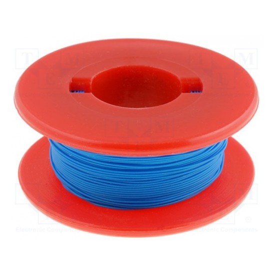 Wrapping Wire - AWG30 Solid Core - Blue 50m