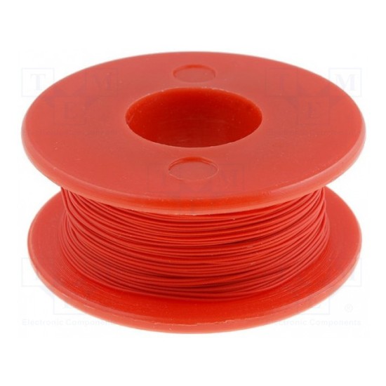 Wrapping Wire - AWG30 Solid Core - Red 50m