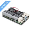 Raspberry Pi 4 - Aluminum Passive Cooling Case with Dual Fans - Grey