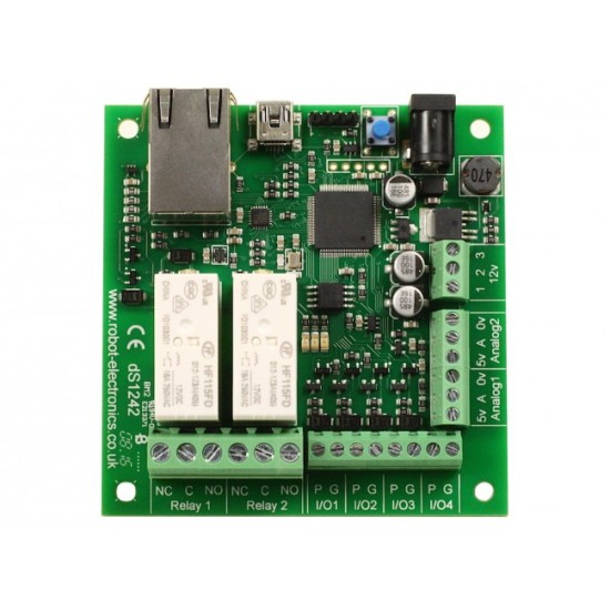 Carte Ethernet à 8 relais dS378 Robot Electronics - Modules Ethernet à  relais