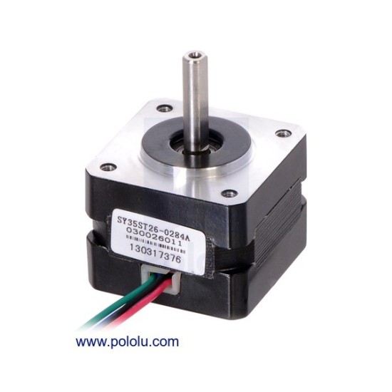 Stepper Motor: Bipolar, 200 Steps/Rev, 35×26mm, 7.4V, 0.28 A/Phase