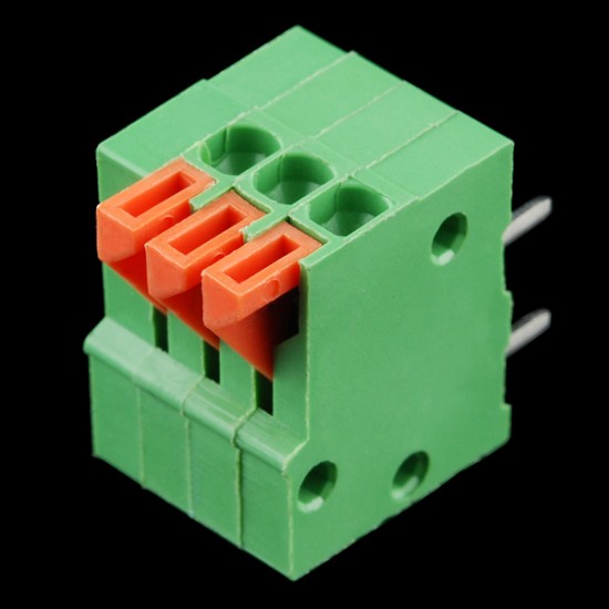 Spring Terminals - PCB Mount (3-Pin, right-angle)