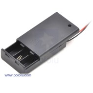 3-AAA Battery Holder, Enclosed with Switch
