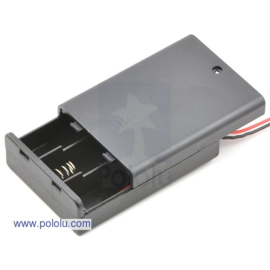 3-AA Battery Holder, Enclosed with Switch