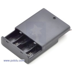 4-AA Battery Holder, Enclosed with Switch