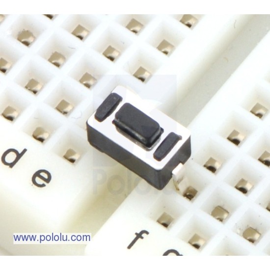 Mini Pushbutton Switch: PCB-Mount, 2-Pin, SPST, 50mA (5-Pack)