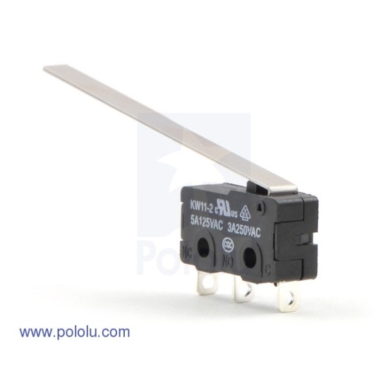 Snap-Action Switch with 50mm Lever: 3-Pin, SPDT, 5A