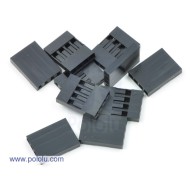 0.1" (2.54mm) Crimp Connector Housing: 1x4-Pin 10-Pack