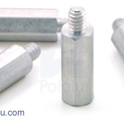 Aluminum Standoff: 0.50" Length, 4-40 Thread, M-F (4-Pack)