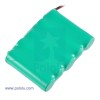 Rechargeable NiMH Battery Pack: 6.0 V, 2200 mAh, 5x1 AA (JR)