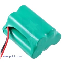 Rechargeable NiMH Battery Pack: 6.0 V, 2200 mAh, 5x1 AA (JR)