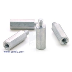 Aluminum Standoff: 0.75" Length, 4-40 Thread, M-F (4-Pack)