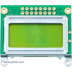 8x2 Character LCD - Silver Bezel (Parallel Interface)