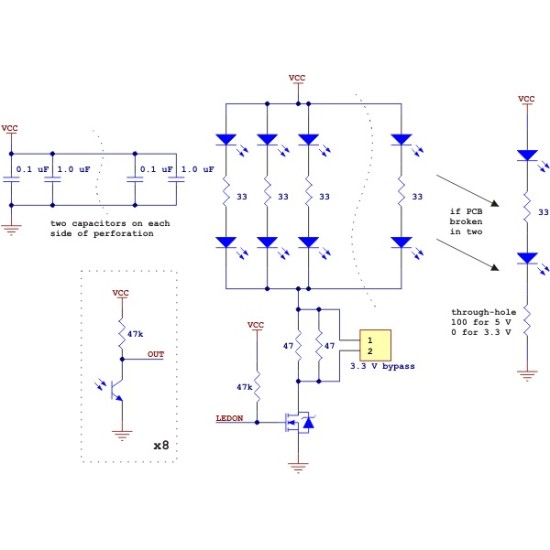 QTR-8A Reflectance Sensor Array