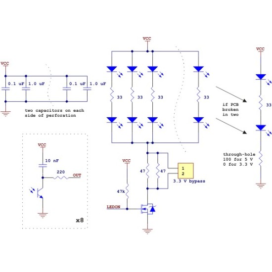 QTR-8RC Reflectance Sensor Array