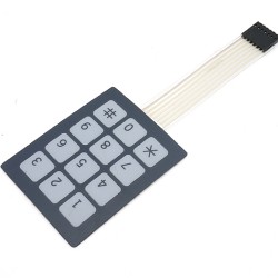 Sealed Membrane 3 x 4 Button Pad with Sticker