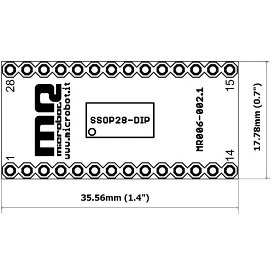 SSOP28-SOIC28 to DIP Adapter