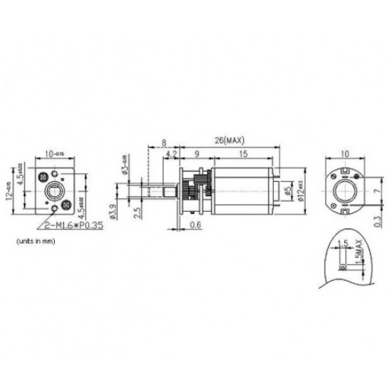 Micro Metal Gearmotor 50:1