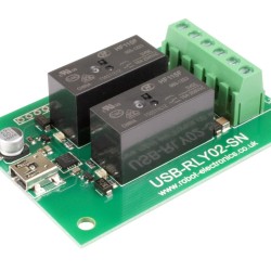 USB-RLY02-SN - 2 x 16A USB Relay