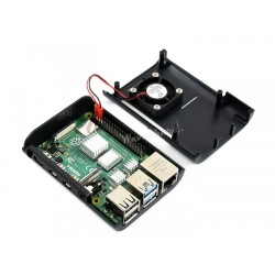Black ABS Case for Raspberry Pi 4 with Cooling Fan